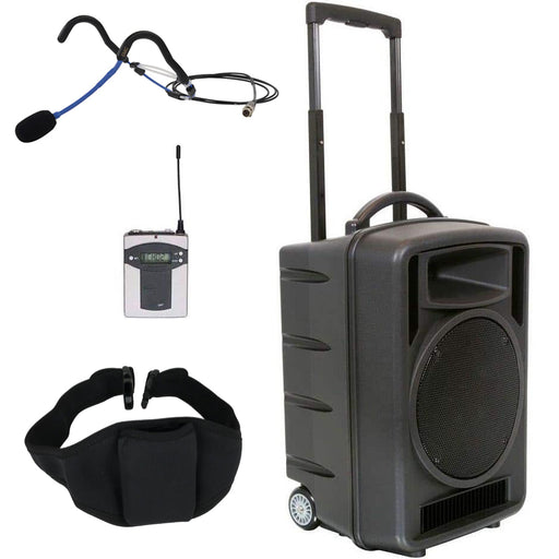 Fit 1010 Battery-Powered Portable Sound System with EMic Fitness Headset Microphone