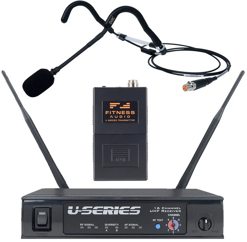 Fitness Audio U-Series System with E-mic Fitness Headset Microphone