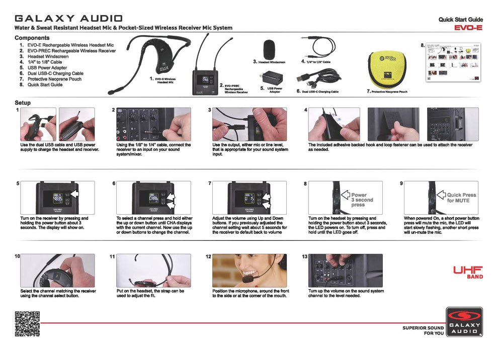 Galaxy Audio EVO-E Set Up Guide with Mute