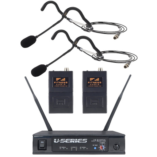 Fitness Audio U-Series Heavy-Use Fitness System Bundle with Two EMic Headset Microphones