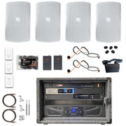 Hot Yoga Sound System with Microphone System, 4 speakers and accessories.