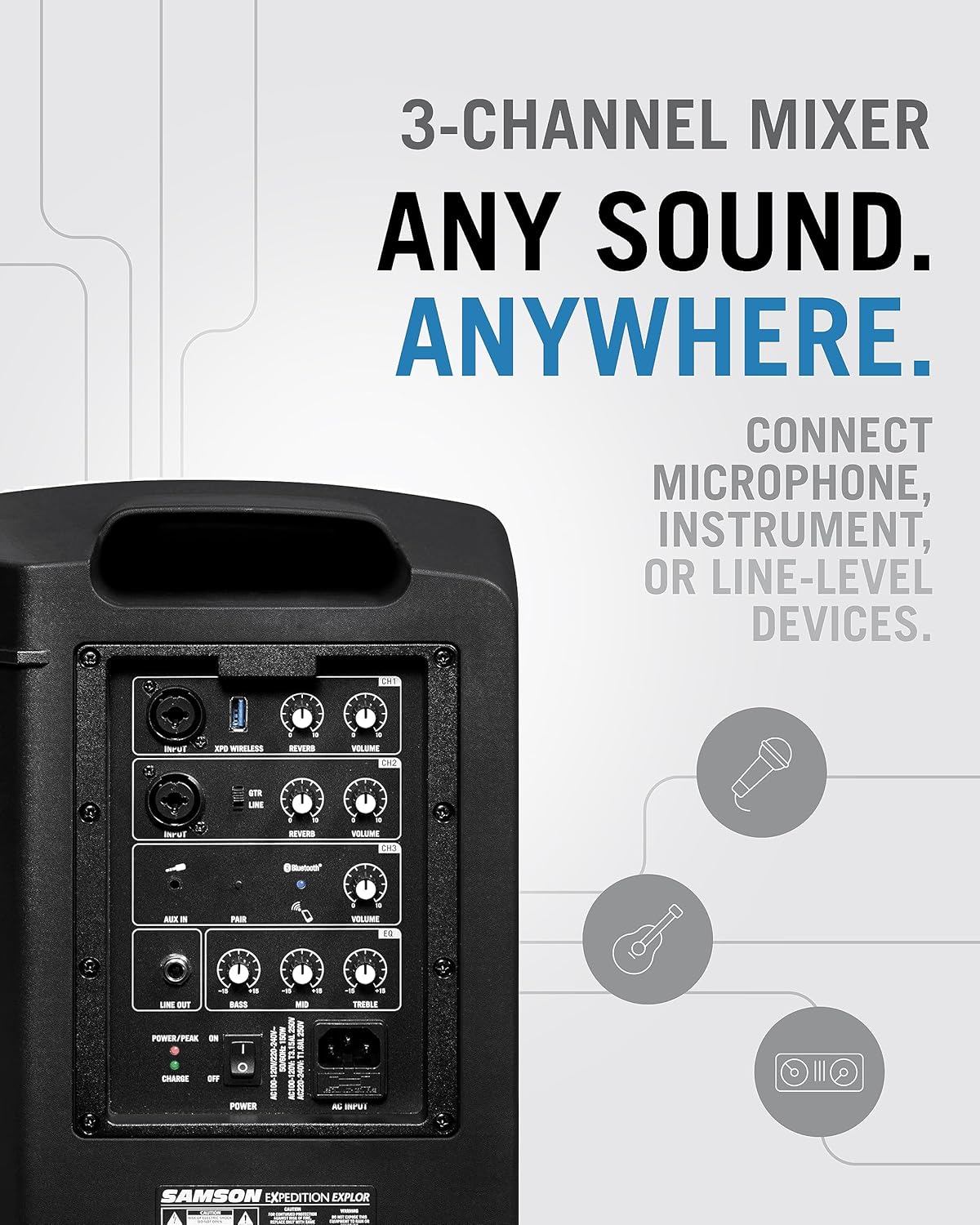 Samson Expedition Explor Rechargeable Portable PA System Speaker