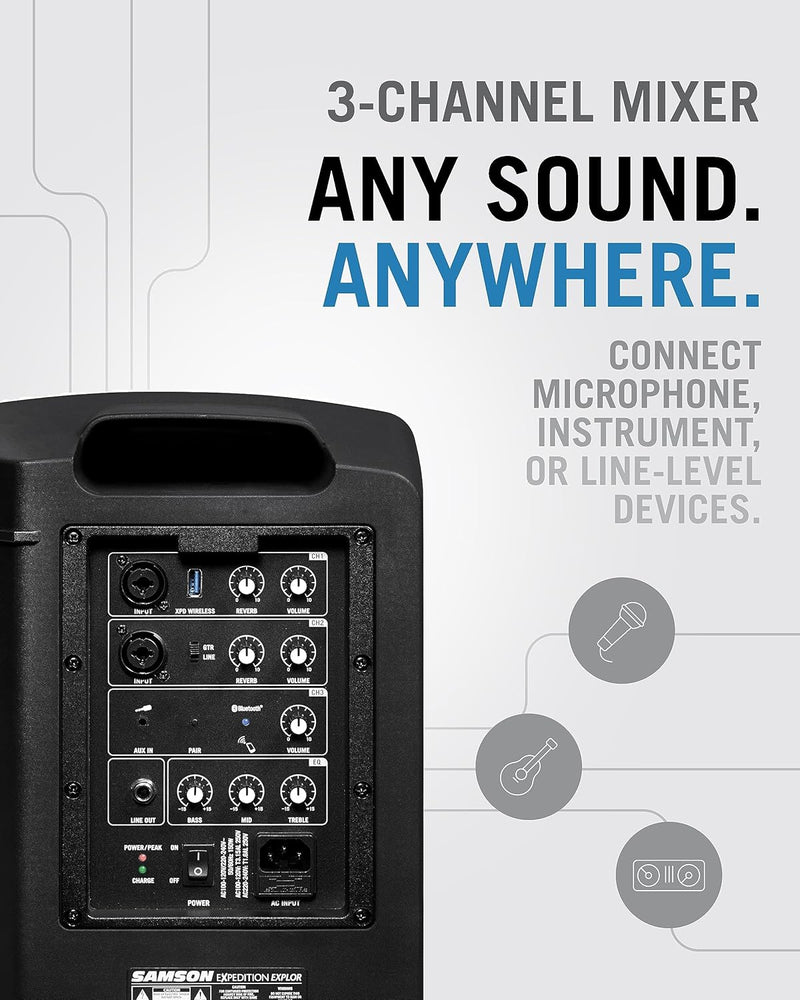 Samson Expedition Explor Rechargeable Portable PA System Speaker