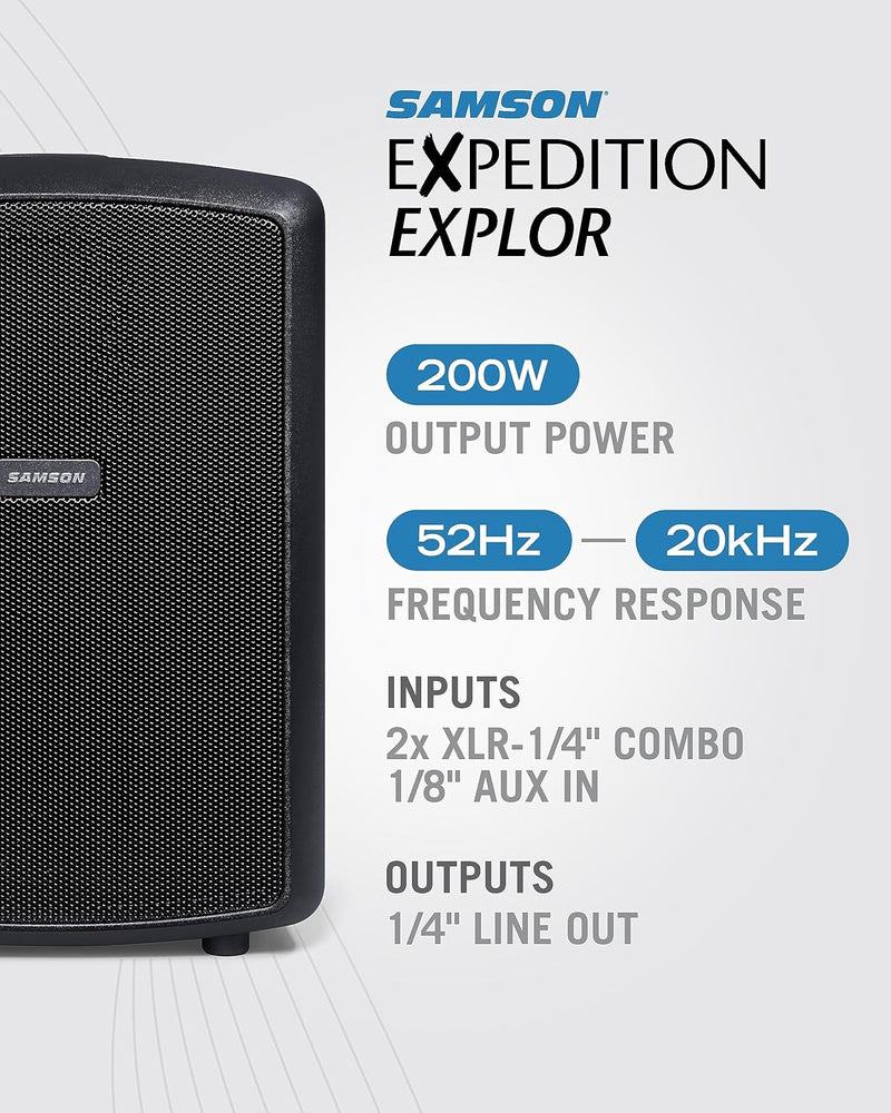 Samson Expedition Explor Rechargeable Portable PA System Speaker