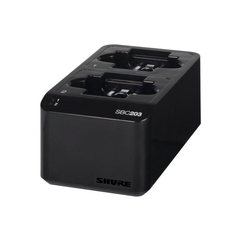 Shure SBC203 Dual-Docking Recharging Station for SB903 Batteries & SLX-D Transmitters