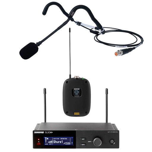 Shure SLXD+ Wireless Bodypack System with Black EMic Fitness Headset Microphone