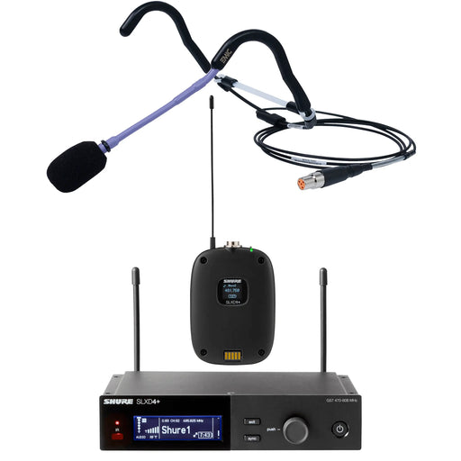 Shure SLXD+ Wireless Bodypack System with Purple EMic Fitness Headset Microphone