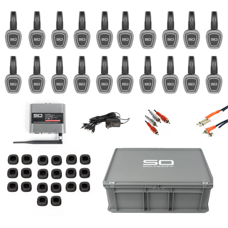 Sound Off GLO4 Headphone Kit - 20 Pack Group Fitness Headphones