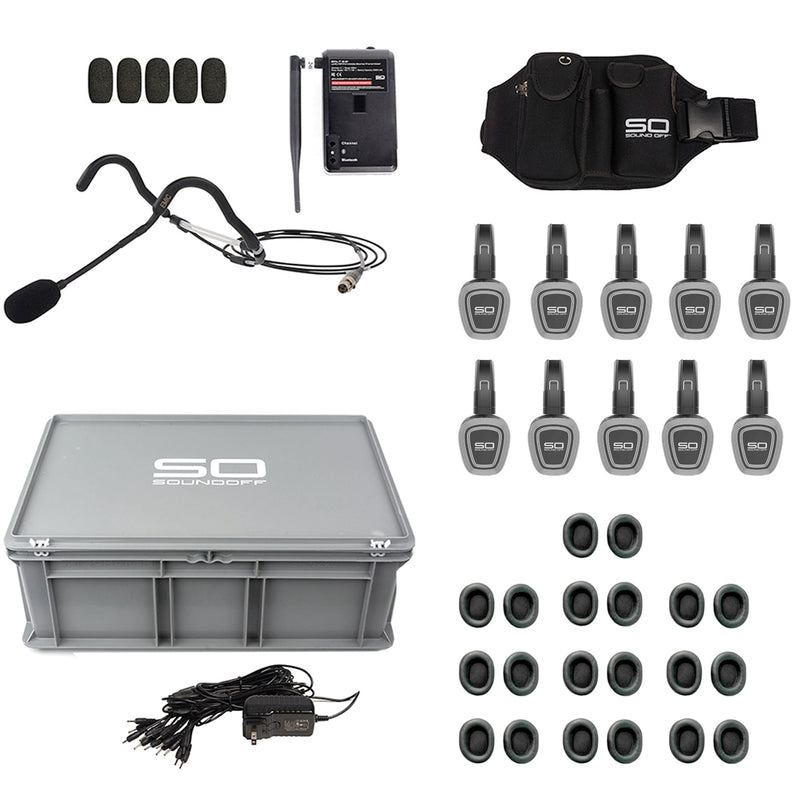 Sound Off Portable GLO4 Headphone Kit for Fitness and Events