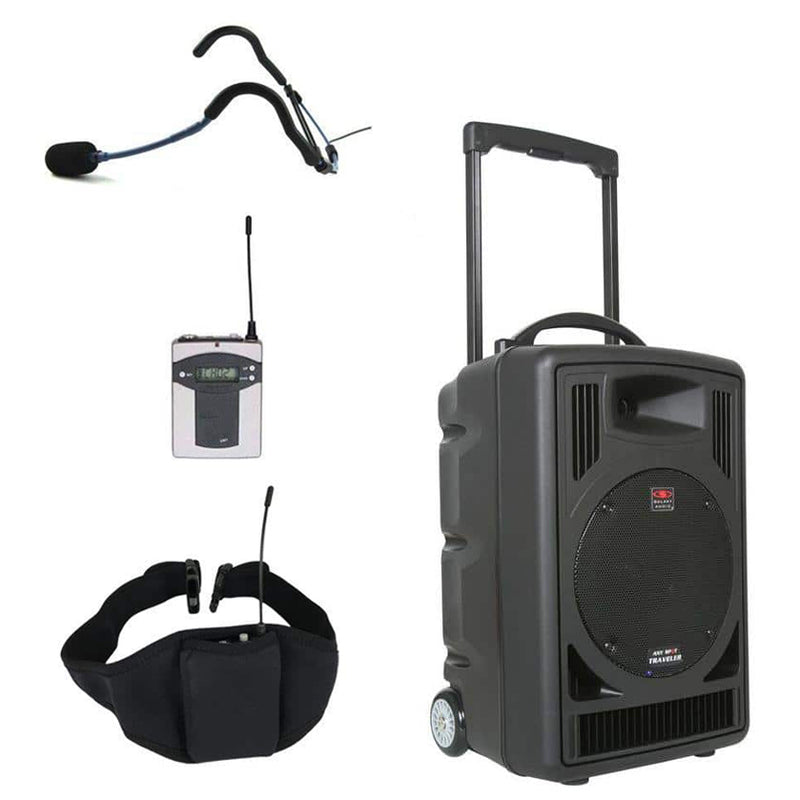 Fit 800 Battery-Powered Portable Sound System with E-mic Fitness Headset Microphone