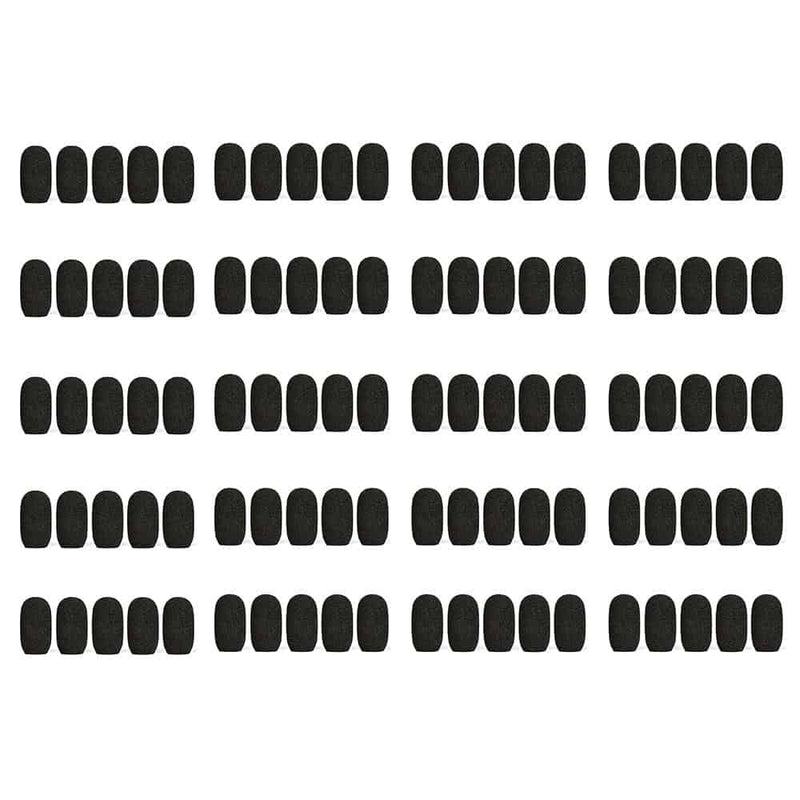 AV Now Samson, Fitness Audio E-mic Oval Windscreens - 100 Pack (Black)