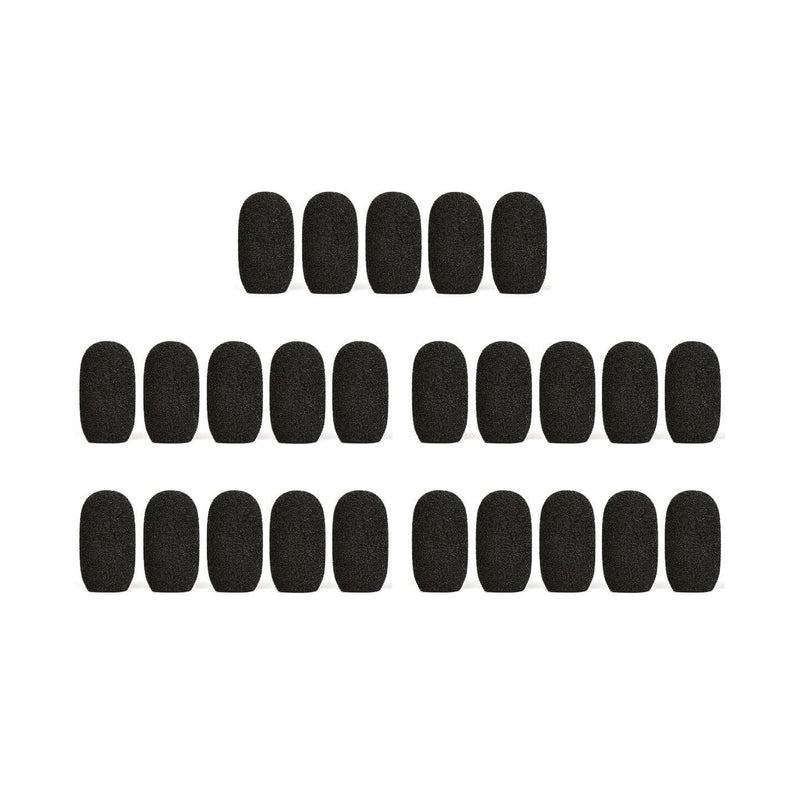 Samson, Fitness Audio E-mic Oval Windscreens Windsocks- 25 pack (Black)