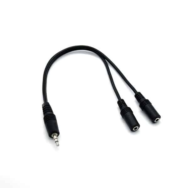 Y Cable, 3.5mm Stereo M to Two 3.5mm Stereo F