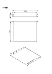 AV Now 19" Rack Tray 1 U - Part# 87551