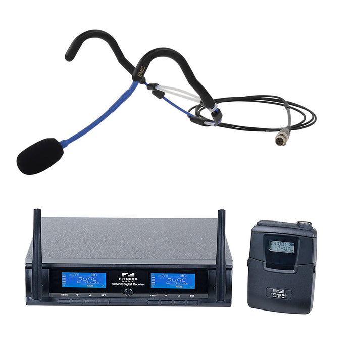 Fitness Audio Digital Wireless Microphone System with E-Mic Fitness Headset Microphone