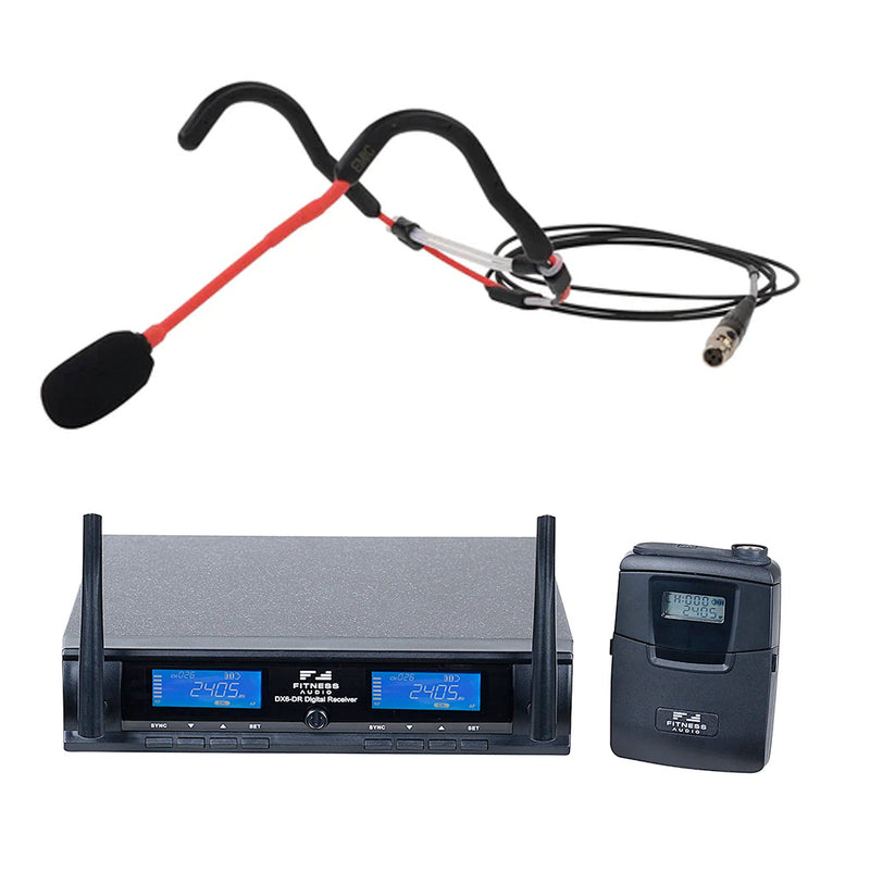 Fitness Audio Digital Wireless Microphone System with EMic Fitness Headset