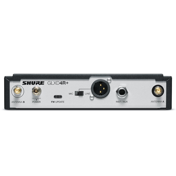 Shure GLXD14R+ Bodypack Rackmount System with Transmitter and Receiver