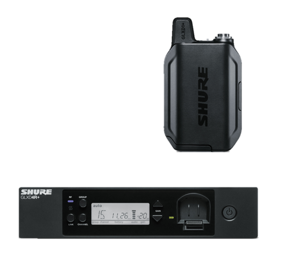 Shure GLXD4+ Bodypack Rackmount System with Transmitter and Receiver 