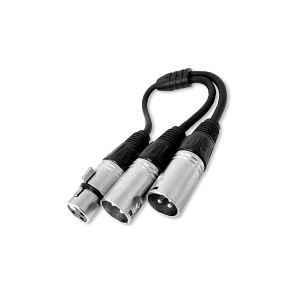 XLRSPLITTER1 Female to 2 Male Audio Cable — AV Now Fitness Sound