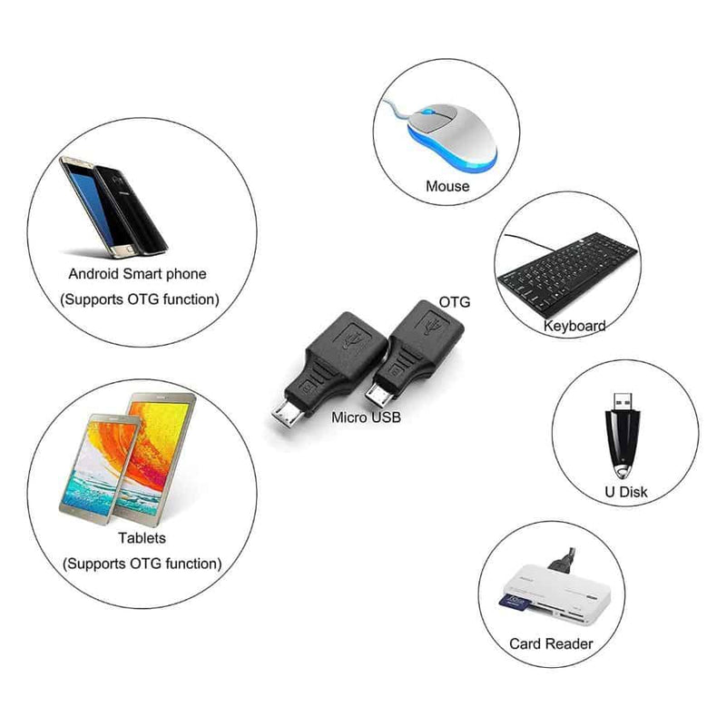 AV Now USB A Female to USB Micro B Male Adapter