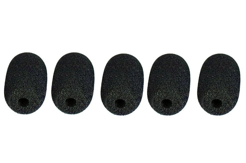 AV Now Samson, Fitness Audio E-mic Oval Windscreens - 5 Pack (Black)