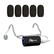 AV Now Transmitter Sweat Protector (Yoga Wrap) and 5-pack of Oval Windscreens