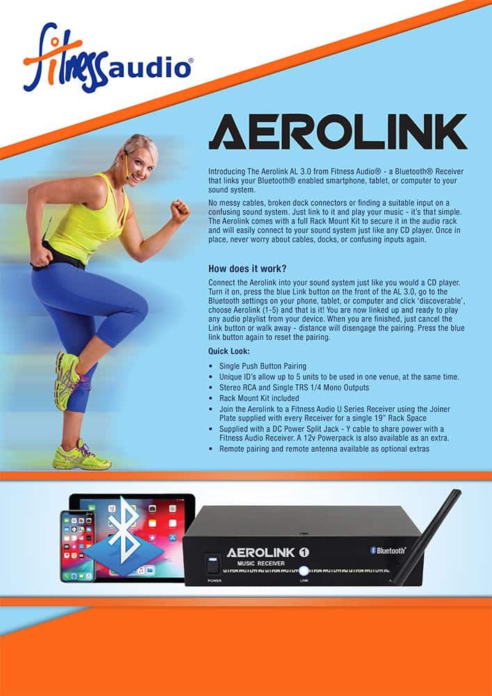 Fitness Audio Aerolink Bluetooth Receiver Module