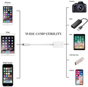 AV Now USB to Lightning - iPhone and iPad Adapter USB Female OTG Data Sync Cable