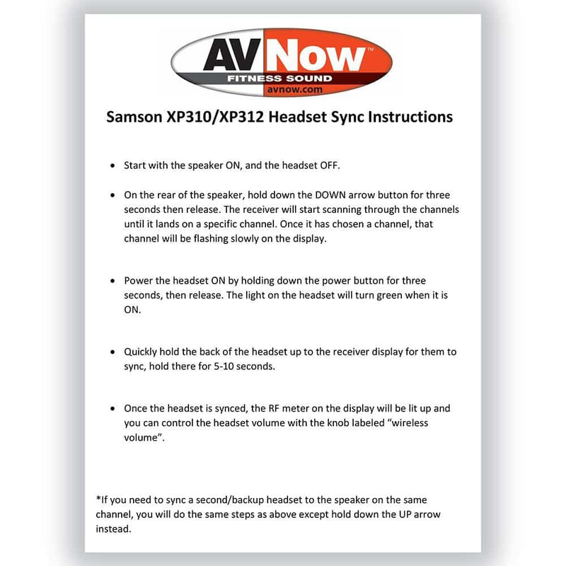 Samson Samson Expedition XP310w Bluetooth AH9/Qe Wireless Headset Microphone