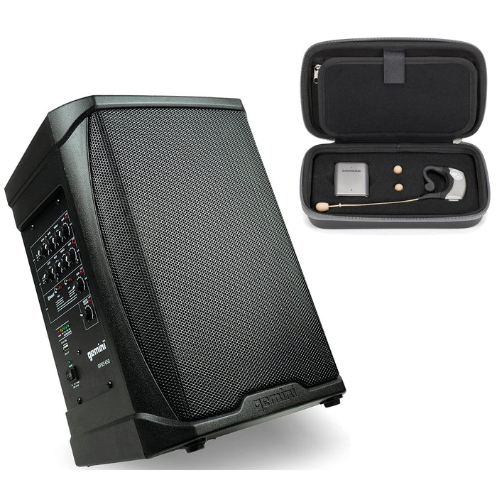 Gemini GPSS-650 Portable PA Speaker Bluetooth and Samson Airline