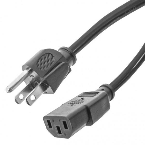 6 Foot IEC Power Cord for Computers, TVs, etc.