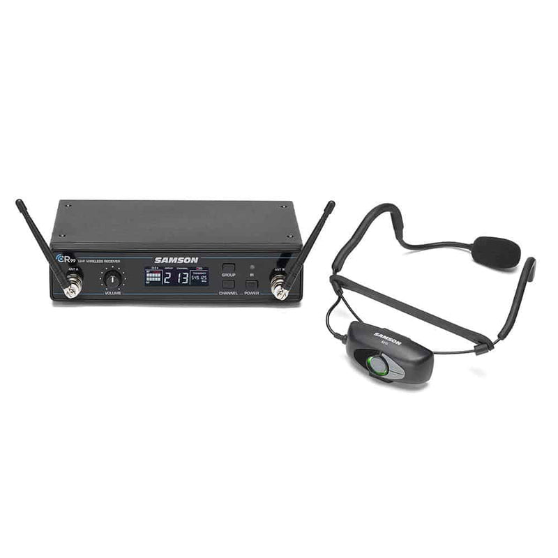 Samson Rack-mountable Samson AirLine 99 Wireless Fitness Headset System with Qe Fitness Mic (AH9-Qe/CR99)