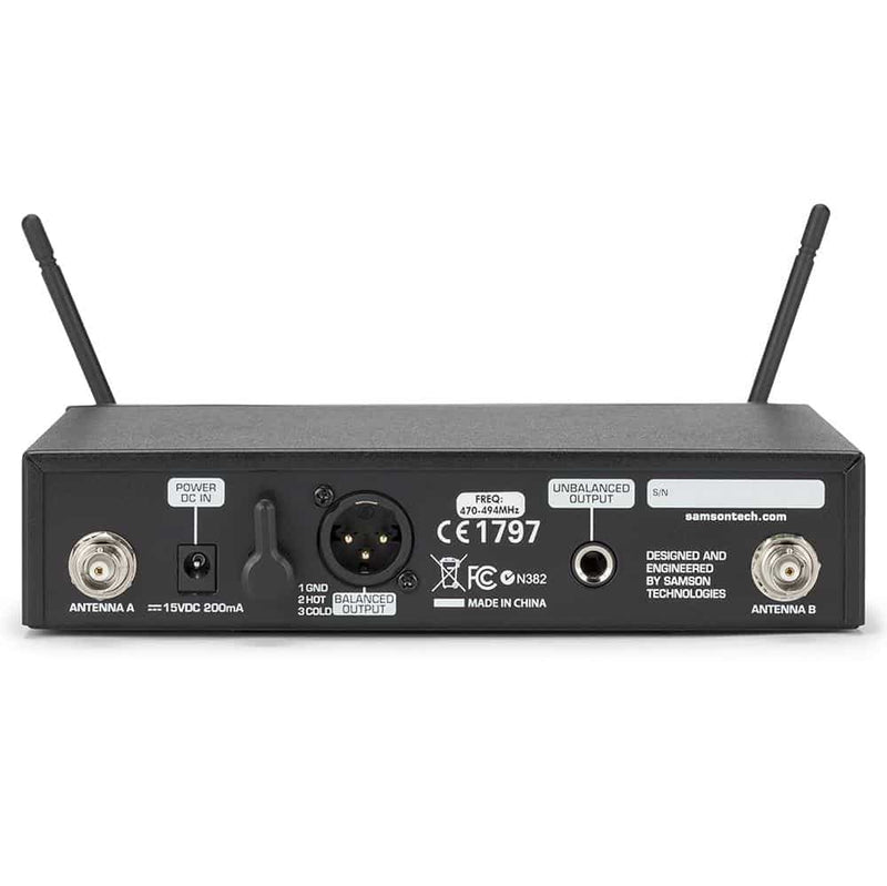 Samson Rack-mountable Samson AirLine 99 Wireless Fitness Headset System with Qe Fitness Mic (AH9-Qe/CR99)