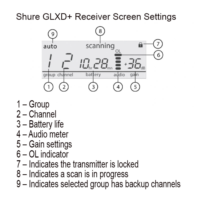 Shure GLXD14+ Receiver and Transmitter