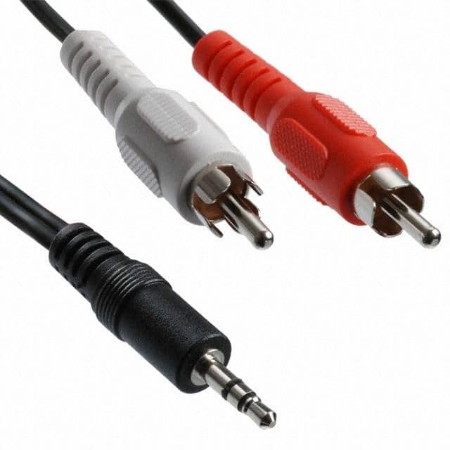 6 in. 3.5 mm Stereo Male to 2 RCA Male Audio Cable