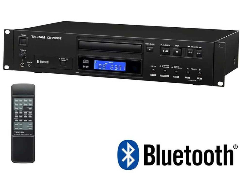 CD player with Pitch Control and Bluetooth (Tascam CD-200BT)